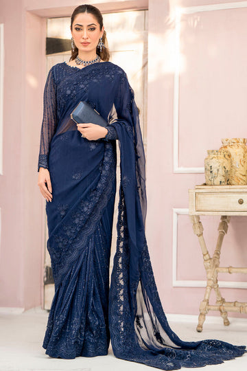 Motifz 4120-CASPARA Rawayat Embroidered Bemberg Chiffon  Online Shopping